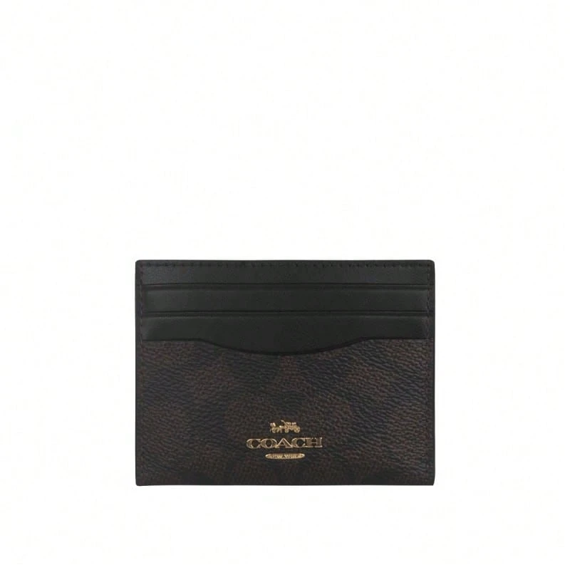 Coach Printed Ladies Purse Card Bag CZ286IMXAQ - 胡桃木色CZ286IMXAQ - 查看 1