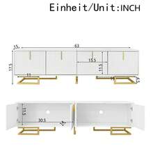 TV Stand With Drawers - Black - 白色 - 查看 3
