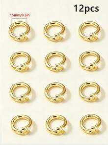 5/12/20pcs Copper Jump Rings, 18K Gold Plated, Open Rings, Half Open Rings, Suitable For Connecting Pendants, Jewelry, Bracelets, Necklaces And Lobster Clasps - Wolf Fang Half-closed Opening Ring - View 24