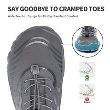 ZIITOP Water Shoes For Women, Wide Toe Box, Barefoot Quick Drying, Suitable For Beach Or Swimming - Dark Grey - View 5