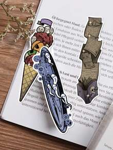 30pcs Vintage Halloween Bookmarks, Creative & Quirky Artistic Style, Versatile Reading Bookmarks For Office And Study Supplies - A - View 3
