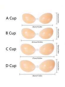 1 pieza Sujetador adhesivo de silicona sin tirantes para mujer, banda elástica invisible & diseño push-up, sujetador adhesivo adecuado para bodas y vestidos de gala - Varios estilos - Ver 3