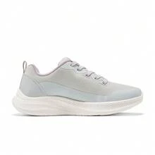 Skechers Women's Hollow Out Breathable Mesh Splicing Lightweight Cushioned Walking Shoes Sports Casual Shoes - Light Grey - View 4