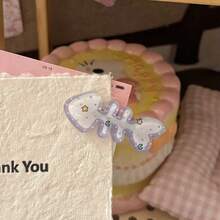 5pcs Set Translucent Candy Color Cartoon Fish Bone Alligator Hair Clips, INS Dopamine Clear Print Cherry Star Polka Dot Side Bang Clips, Soft Cute Hair Fixing Versatile Energetic Hair Accessories, Summer Dopamine Outfit, Spring Outing Picnic Photography - Multicolor - View 7