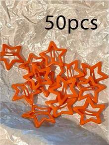 10/20/50pcs Women's Halloween Y2K Star Metal Hair Clips, Daily Use Claw Clips Hair Pins, School Supplies, Women's Hair Accessories, Hair Clips - Regular Model - View 14