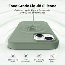 Case Compatible With IPhone 13, [Military-Grade Shock Protection] Silicone Case With Soft, Scratch-Resistant Microfiber Lining Case Compatible With IPhone 14 15 16 Pro Max 17 Pro Max XS Max XR 7 8 Plus SE2022 6s 6s Plus 12 Mini 11 - Light Green - View 4