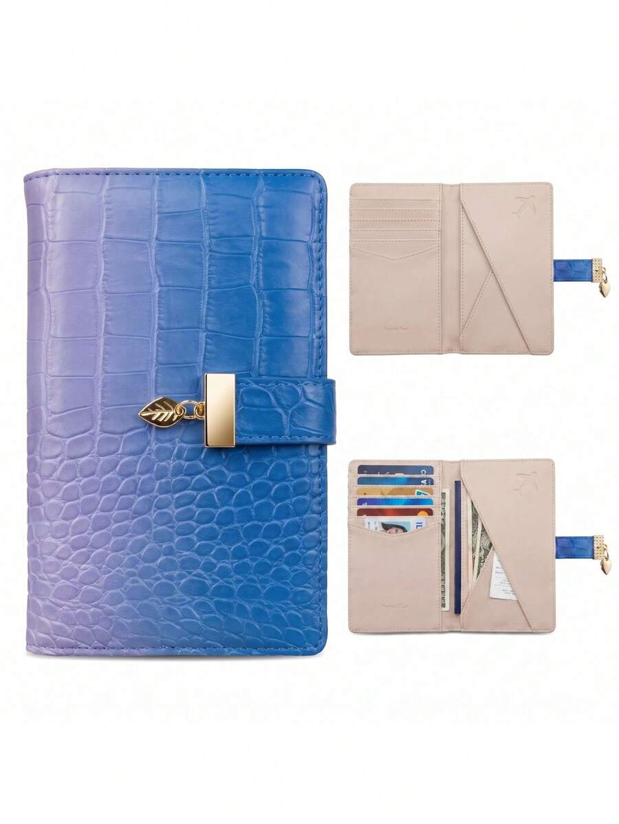 Pomelo Best Dompet Paspor Pomelo Terbaik dengan Motif Gradien dan Slot Kartu, Perlengkapan Perjalanan Penting - MultiWarna - View 1