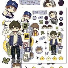 Cartoon Celebrity Portrait Decorative Sticker Set, Waterproof Vinyl Character Stickers, Suitable For Laptop, Water Bottle, Planner, Scrapbook, Fan Collection - Multicolor - View 12