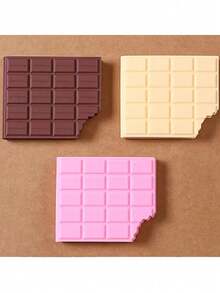 1pc Chocolate Bar Shaped Notebook - Scented, Matte Finish, Square Grid Pages, Student Creative Mini Notepad, Portable Notebook - Multicolor - View 5