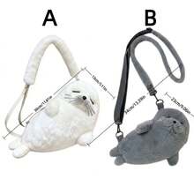 Kids Plush Backpacks - White-c - View 2