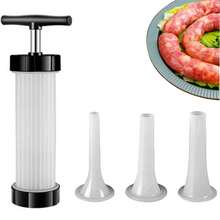 3 Sizes Manual Sausage Stuffer Tubes, Push-Pull Sausage Machine | Manual Sausage Filling Tubes, Sausage Filling Tools, Sausage Making Casing, Home Sausage Stuffer, Suitable For Camping, Outdoor Kitchen - Transparent - View 12