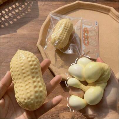 Mainan Pereda Stres Silikon Berbentuk Kacang yang Dapat Diremas - Mainan Fidget Sensorik Dewasa, Cocok untuk Relaksasi di Kantor/Interaksi Pesta, Mainan Pereda Stres Kreatif Berbentuk Kacang yang Dapat Diremas, Cocok untuk Kantor, Sekolah, Hadiah Ulang Tahun, Liburan, dan Pertemuan Keluarga