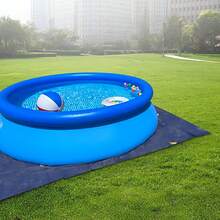 Pool Cover/Inflatable Pool Cover - Thickened PE Fabric, Multiple Sizes Available, Sun Protection, Anti-Aging, Dustproof, Waterproof, UV-Resistant With Drawstring Cover, Drawstring Closure, Wind-Resistant And Secure, Keeps Clean And Prevents Leaf Accumulation, Suitable For Ground Inflatable Pools And Home Yard Pool Users - C - View 8
