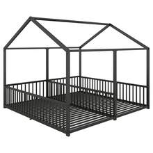 Bed Frame Kids Bed 90x200cm - House Design - 黑色 - 查看 8