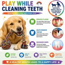 6pcs Durable Knotted Dog Rope Toys - Dog Chew Toys, Suitable For Fun Chewing, Puppy Teething Toys, Interactive Rope Toys - Multicolor - View 5