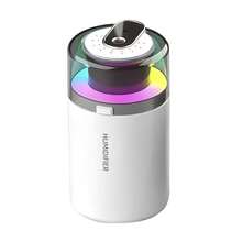 EIGIIS 1pc Portable Mini Humidifier, 180ml Small Humidifier With 2 Modes Large Spray, USB Personal Desktop Humidifiers For Home Bedroom Car Office Travel Yoga With 7 Color LED Light, Bass Work - A - View 8