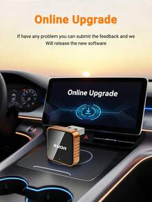 XUDA 新款 Mini CarPlay AI Box，無線 CarPlay 與 Android 2 合 1 車載主機，有線轉無線功能，支援 2.4-5.0 GHz WiFi 5，時尚便攜式車用 CarPlay 接收器，適用於 99% 配備有線 CarPlay 與 Android 功能的汽車 - E - View 8