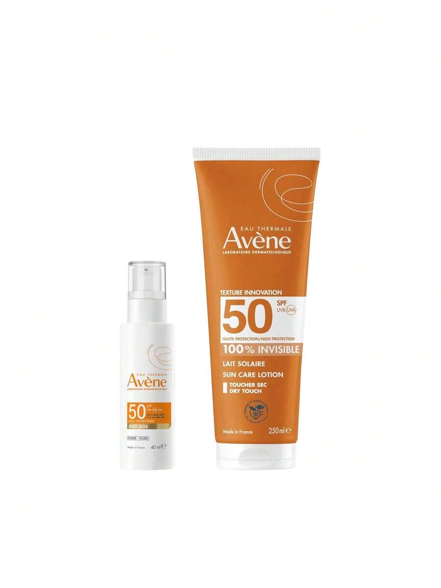 Avene 【組合裝】防曬抗老乳液 SPF50 40ml + 透明防曬乳 SPF50 250ml - 無色 - 查看 1