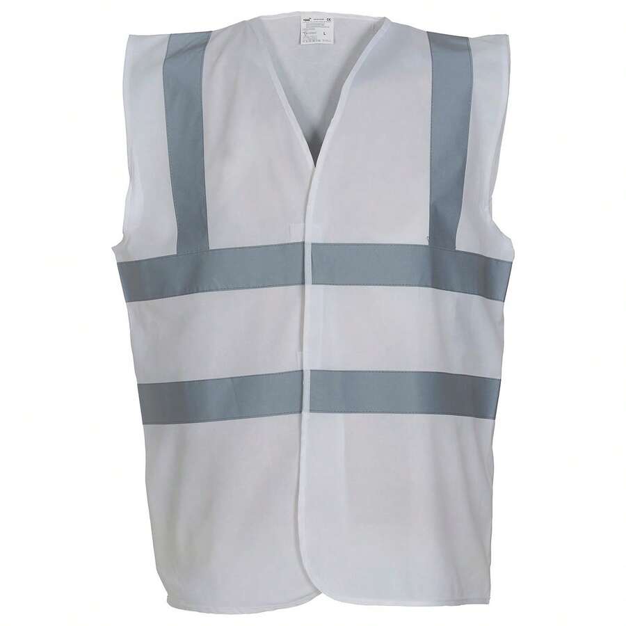 Yoko Unisex Adult Hi-Vis Waistcoat - White - View 1