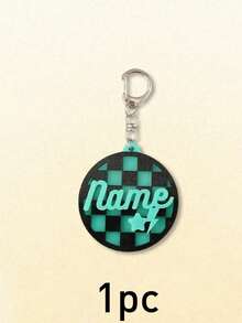 Custom Checkerboard Name Keychain,Checkered Backpack Tag,3d Name Keychain,Personalized Bag Charm,Cute Keychain Accessories,Customized,Customizable - Style a - View 8