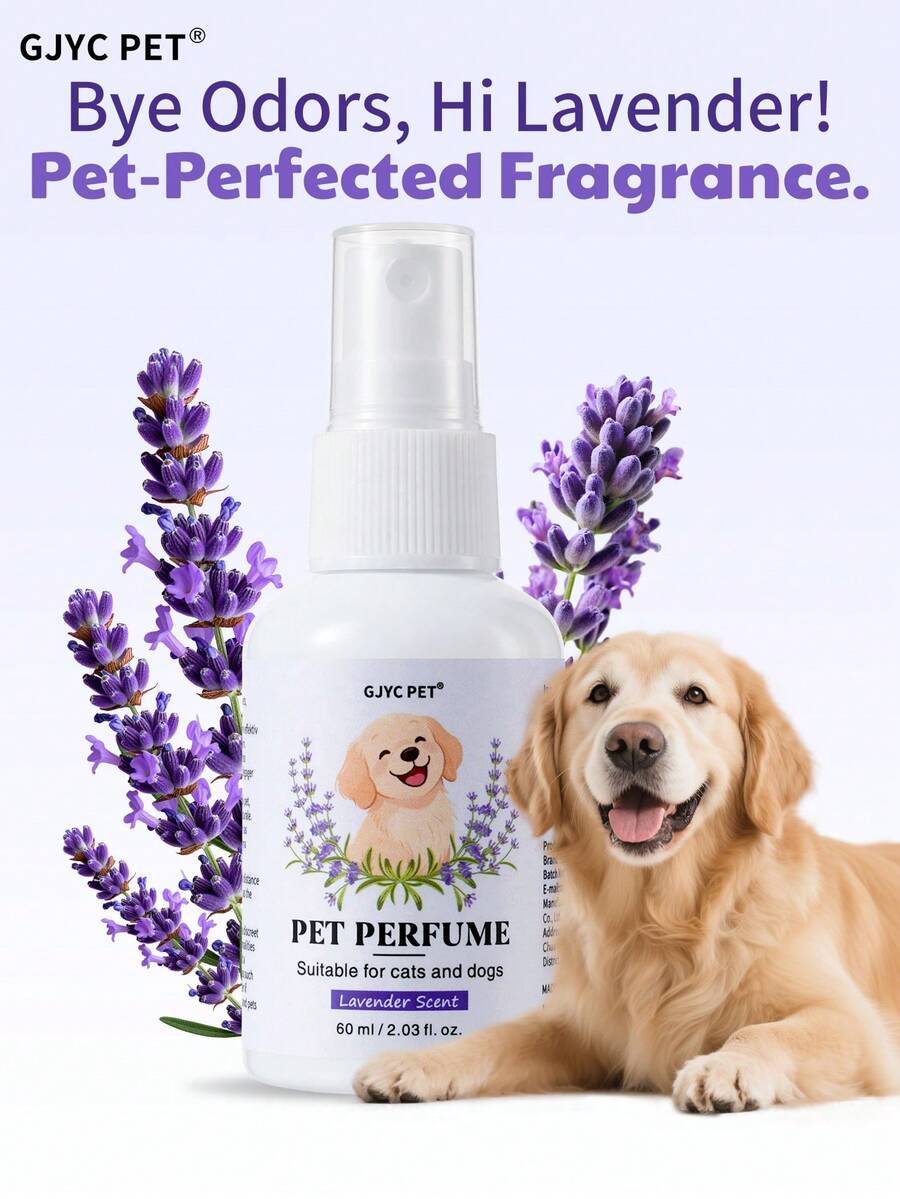 GJYC PET 2.03 Fl Oz Pet Perfume Spray - Long-Lasting Deodorizing Fragrance For Dogs And Cats - Calming Lavender Scented Pet Deodorizing Spray - For Daily Grooming And Freshness - Multicolor - View 1