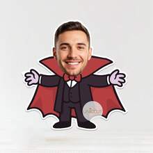 UNICCUT Personalized Halloween Vampire Face Custom Head Sticker Bat Happy Halloween Sticker With Face Photo Self-Adhesive Gift Label - Multicolor - View 14
