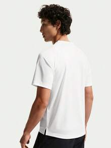 Nike Men's AS M NK DF FLEX SS TOP Short Sleeve T-Shirt Knit Collarless Short TIF2138-100 - Black and White - View 2