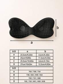 One-Piece Silicone Nipple Covers Breast Lift Push-Up Thickened Invisible Bra For Wedding Dress With Transparent Back Strap - Multicolor - View 6