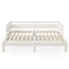 Heart Shaped Sofa Bed Frame White Wood 90x200cm - White - View 7