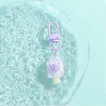 5pcs Cute Sanrio Popsicle Shaped Keychains, 3D Cinnamoroll Kuromi My Melody Pochacco Pompompurin Acrylic Bag Pendant Charms, Mini Cartoon Key Ring Decorative Gifts For Teen Girls - Keychain - View 13