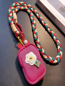 1 Peça Cordão Transversal para Celular Dopamine Fresh Casual com Blocos de Cor Macaron, Alça Ajustável com Nó e Zíper, Mini Porta-Moedas, Acessório 2 em 1 Antiperda para Celular, Charm de Bolsa para Meninas, Compras Diárias, Uso Externo, Viagem e Transporte, Alça de Pulso/Ombro para Smartphone, Halloween - Multicolorido - Visão 9