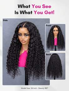 ISEE HAIR Wear Go Peruca Sem Cola Deep Wave 7*5 HD Lace 180% Densidade Bob 8-14 Polegadas 16-30 Polegadas Cor Natural Cabelo Humano Renda Pré-Cortada Linha do Cabelo Pré-Arrancada Nós Descoloridos Peruca Feminina para Uso Diário - SNatural - Visão 5