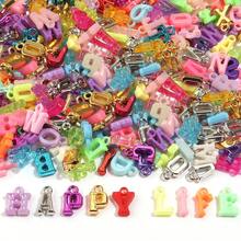 27g Pack (Approx. 100pcs) Colorful Acrylic Letter Charms, DIY Jewelry Making Accessories, Suitable For Necklaces, Bracelets, Earrings, Clothing And Shoes Decoration - Alphabet Pendant - View 3