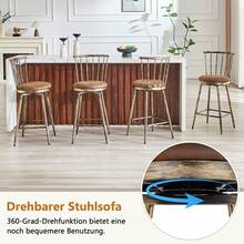 Silla de Comedor Moderna - Estilo Mid Century - Marrón - Ver 6