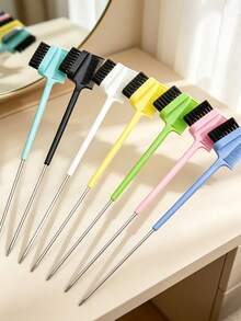 6/1pc Set Pointed Tail Edge Control Comb, Multi-Function Hair Styling Tool Set, Double-Sided Edge Control Brush And Precision Tail Comb, Suitable For Salon Professional Styling, Hair Dye Brush, Edge Control Comb - Multicolor - View 2