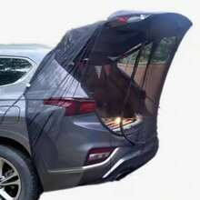 1 pieza Pantalla mosquitera universal para puerta trasera de SUV, malla grande transpirable con bolsa de almacenamiento, ganchos, cortina para insectos y parasol para camping y coche - Multicolor - Ver 15