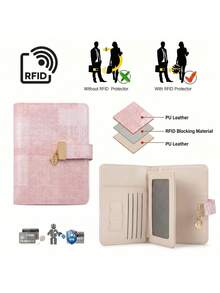 Pomelo Best Pink Plaid RFID Blocking Passport Cover Multi Card Slot Travel Wallet For Women, Passport Holder - Multicolor - View 6