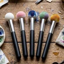 3/5pcs Sponge Applicators, Mini Paper Cloth Craft Art Mixed Brush Painting Supplies - Set - View 2