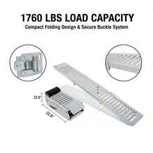 [Free Shipping] 2 Sets Foldable Ferruginous Car Ramp, Portable Easy Fold Lightweight Ramp For Car Truck SUV Motorcycle ATV Bearing Capacity Of Expand 1000lbs-XY926940 - Multicolor - View 4