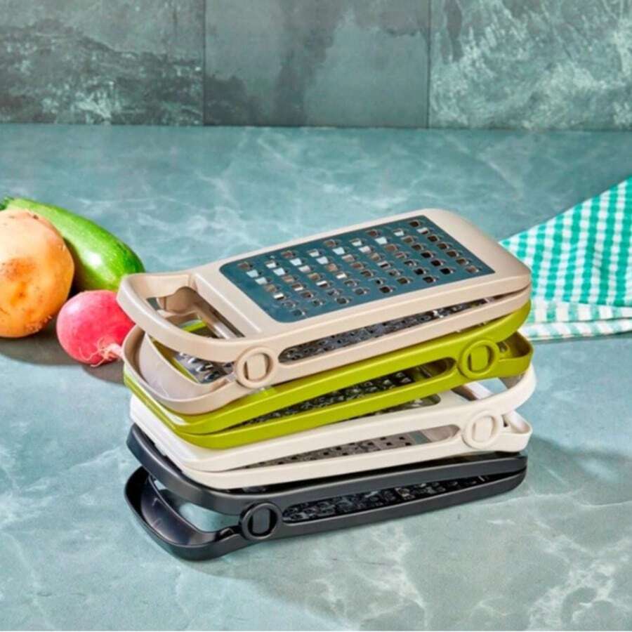 Multi-Functional Vegetable Slicer With Box, Household Shredder For Potatoes, Carrots, Cucumbers, Etc. - Random Color - View 1