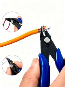 5 Inch Micro Flush Cutter, Small Wire Cutters Spring Loaded Cutting Pliers, Wire Cutters For Jewelry Making, Soft Copper Wire, Floral, Electronics, Model Craft, Heating Wire, 3D Print - A - View 6