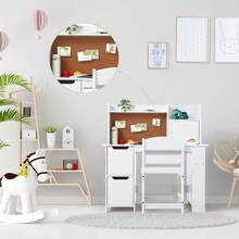 Kids Desk Chairs - White - View 3