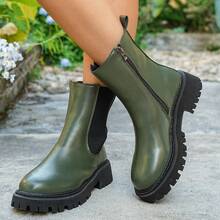 Bốt xỏ chân size lớn - màu xanh lá - Xem 10