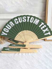 Custom Name Logo Wedding Fan, Classic DIY Fan, High-Quality Decorative Customization, Gift For Her, Boyfriend, Girlfriend, Dad, Family, Mom, Friends, Pets - Multicolor - View 7