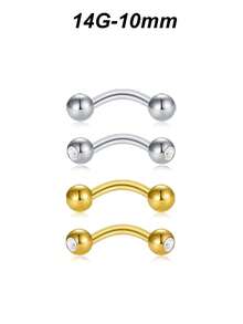4pcs Small Belly Button Rings 14G 316L Steel Belly Piercing For Women Navel Rings Hypoallergenic Eyebrow Lip Daith Rook Piercing Jewelry 8-18MM - Small Belly Piercing Ring - View 7
