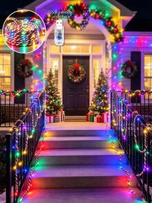 USB Colorful Christmas Light String, 5m/10m Candy Cane Twisted LED Fairy String Lights, Flexible Indoor Decorative Light Rope, Suitable For Christmas Tree, Stairs, Fireplace, Window And Holiday Party Decoration - Christmas Santa Claus String Lights - View 6