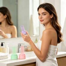 2/3 buah Sisir Pijat Rambut Mini Warna-warni, Sikat Pembersih Rambut, Sisir Pembersih Serbaguna, Sisir Pengeriting Rambut Rumahan, Kepala Sikat Pembersih Multifungsi untuk Membersihkan Cakar Hewan Peliharaan - MultiWarna - View 4