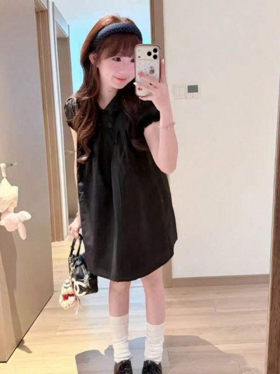 Women Short Dresses - Black - View 1