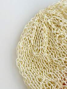 女款夏季鏤空針織便帽，復古百搭手工編織骷髏帽，薄款修飾臉型鬆垮便帽，春/夏馬卡龍色套頭頭巾，時尚防曬頭罩 - 粉標花朵 - 查看 7