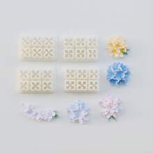 6 Grid Mini Flower Petal Polymer Clay Cutter Mold Set, Hydrangea Blossom Cutter For DIY Earrings, Jewelry Making, Clay Craft Tools - Hydrangea Bloom - View 14